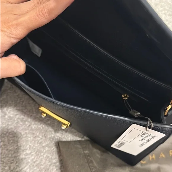 Charles & Keith Gold and Blue Shoulder Bag with Chain Strap - Picture 4 of 4